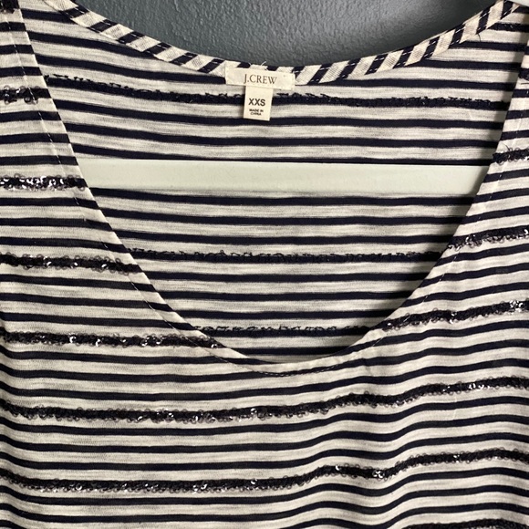 J. Crew navy/white stripe sequin tank - XXS - Picture 4 of 8